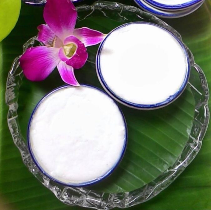 ขนมถ้วย｜カノムトゥアイ（2pcs）｜ココナッツプディング｜Thai steamed coconut pudding