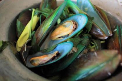หอยแมลงภู่อบสมุนไพร｜ホイマレーンプーオブ｜ムール貝とハープの蒸し物｜Steamed Mussels with Herbs